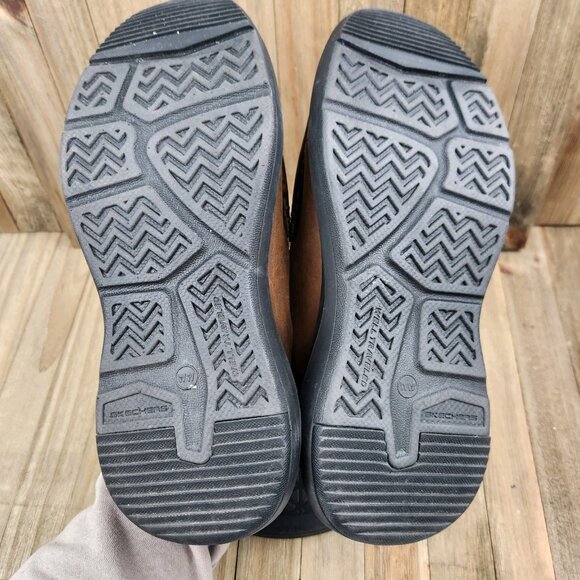 Mens Skechers Parson size 9.5 WW Wide Slip Ins Brown Casual Slip On Loafer Shoes - Picture 7 of 10